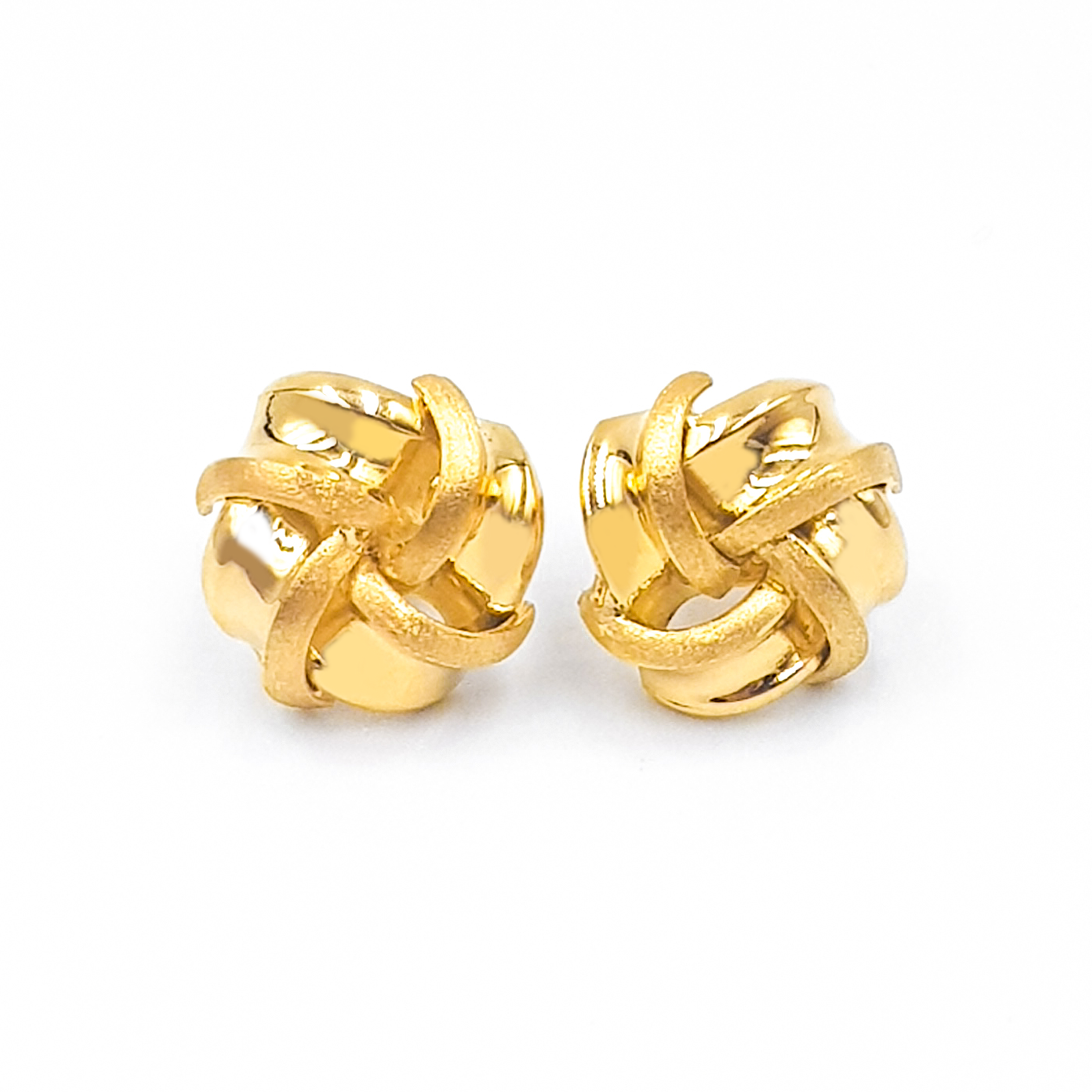 Aretes Nudo - Oro 18K