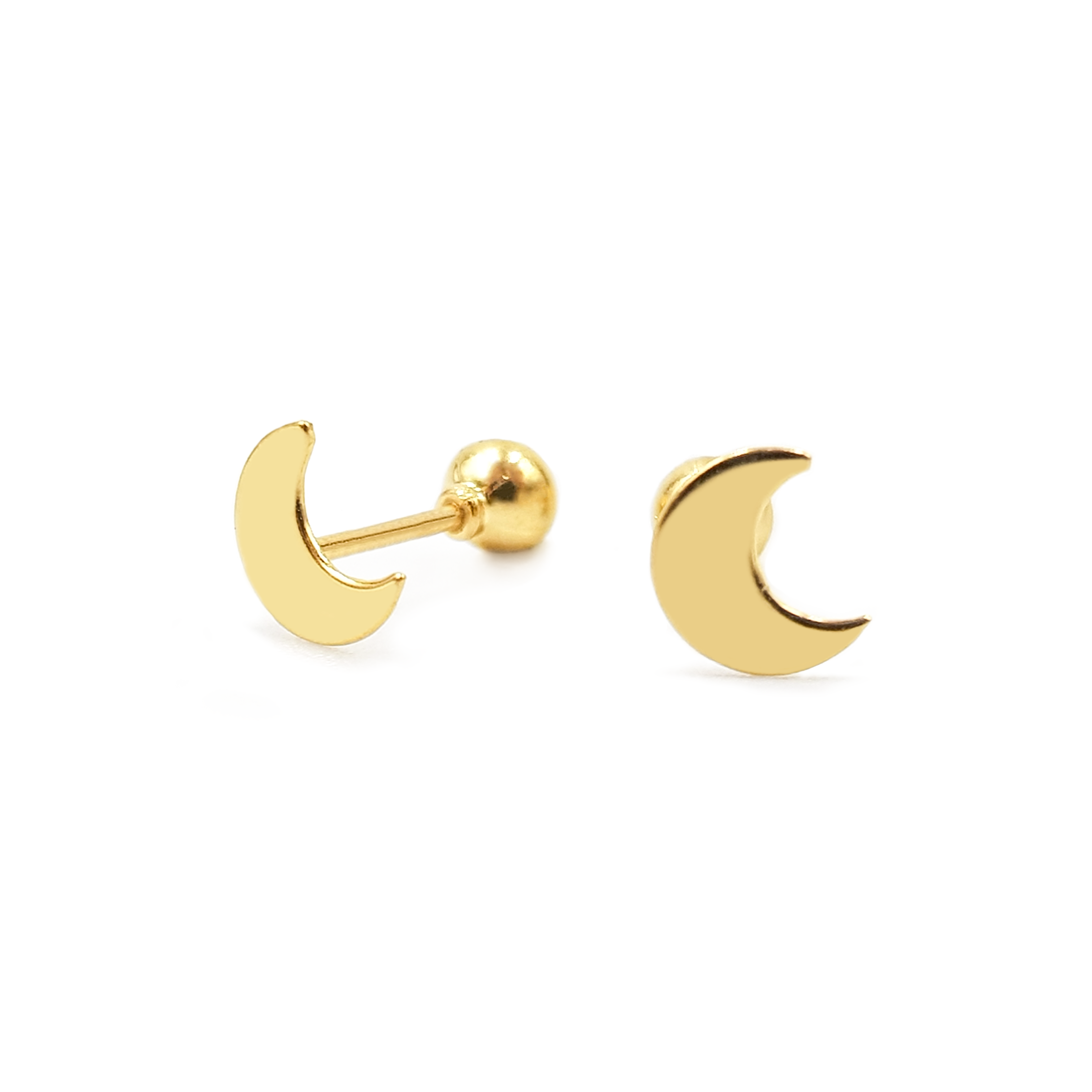 Aretes Baby Luna - Oro 18K