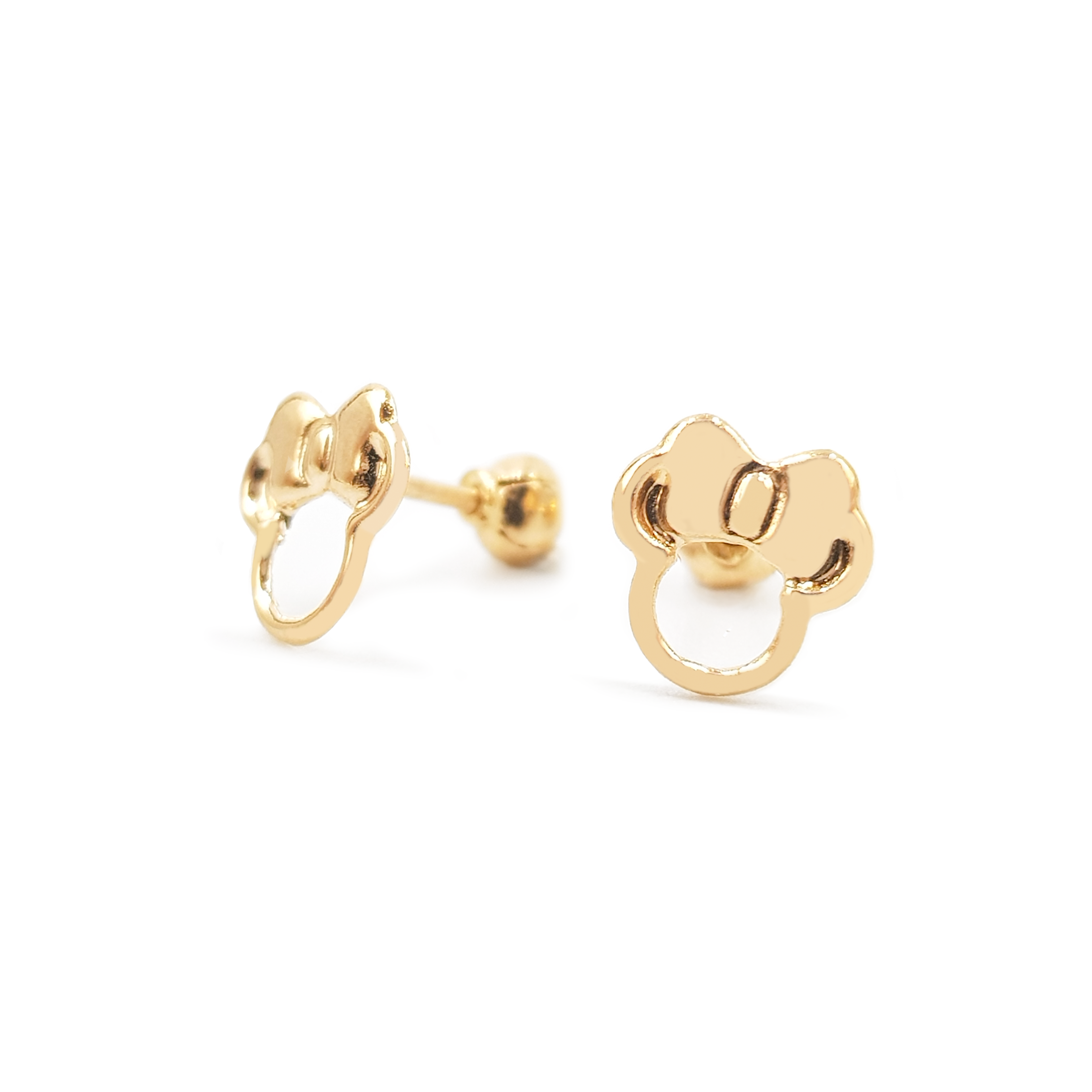 Aretes Baby Minnie - Oro 18K
