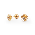 Aretes Baby Flor- Oro 18K