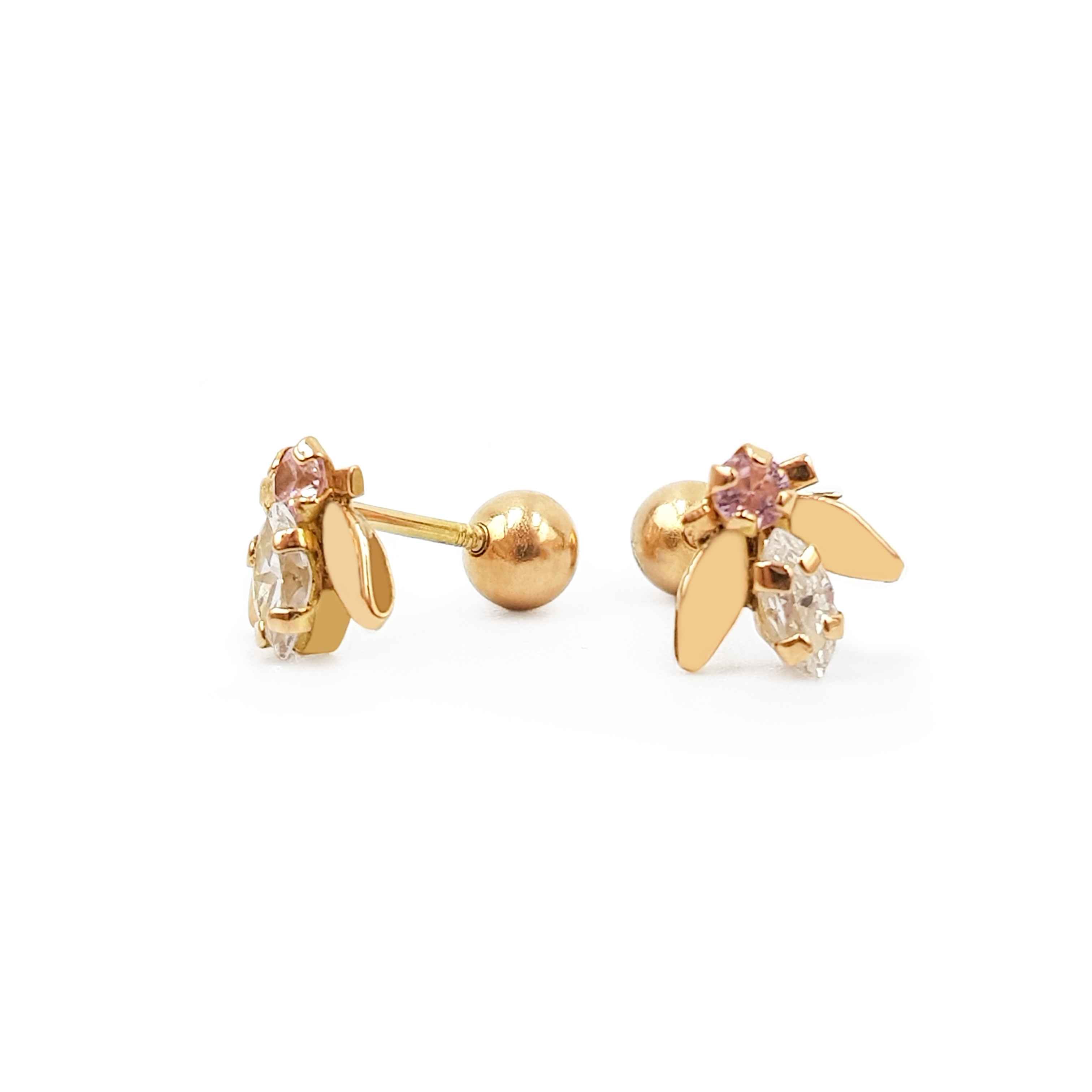 Aretes Baby Abejita- Oro 18K
