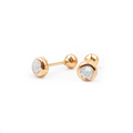 Aretes Baby Cristal- Oro 18K