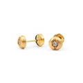 Aretes Baby Arenado- Oro 18K