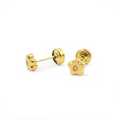 Aretes Baby Flor- Oro 18K
