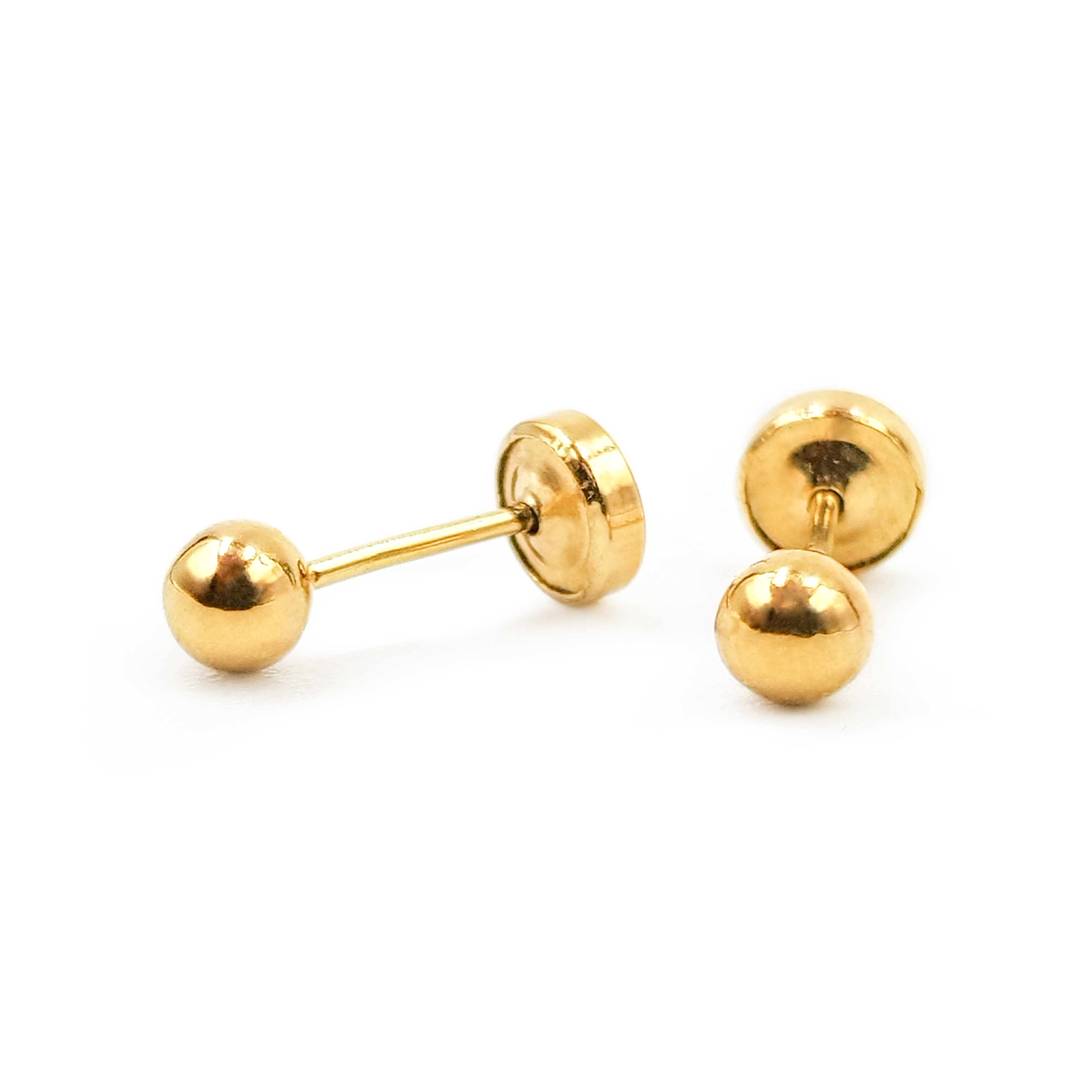 Aretes Baby Bolita 1 - Oro 18K