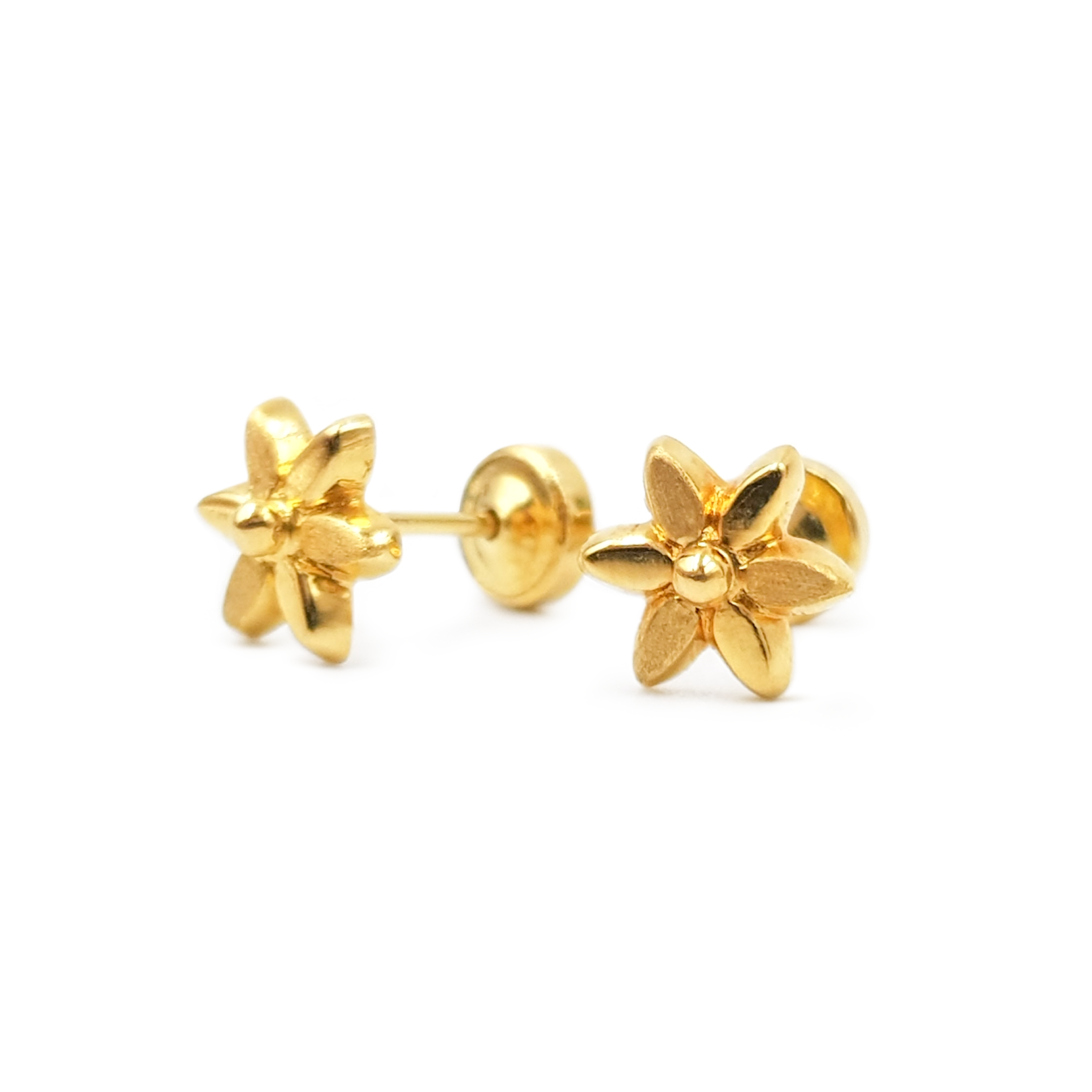 Aretes Baby Flor 2- Oro 18K