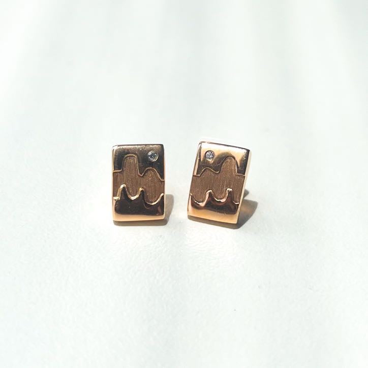 Aretes Ola - Oro 18K
