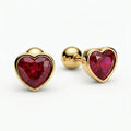 Aretes Sweet Heart - Oro 18K