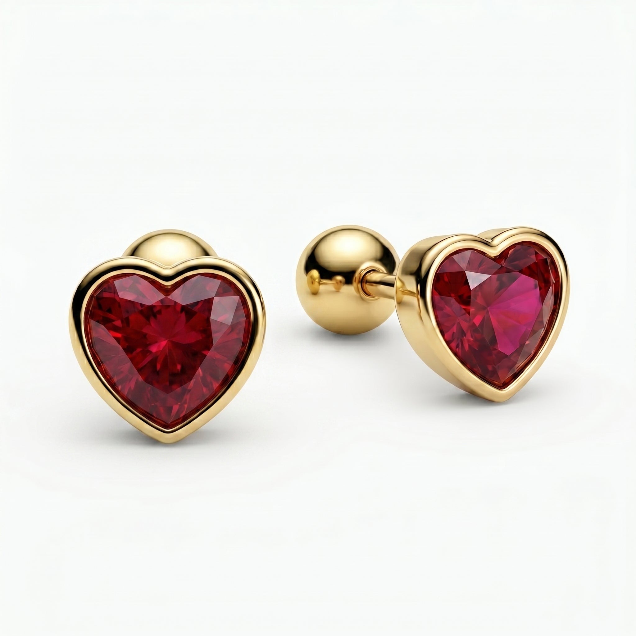 Aretes Sweet Heart - Oro 18K