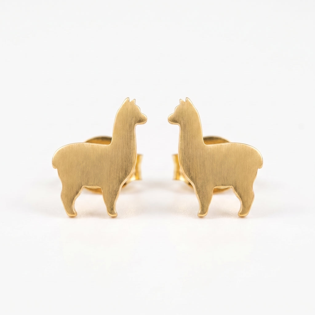 Aretes Alpaca - Oro 18K