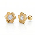 Aretes Flower - Oro 18K