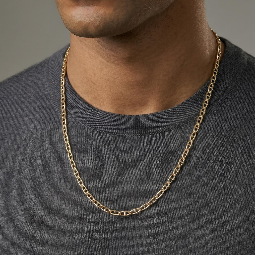 Cadena Barbados - Oro 18K
