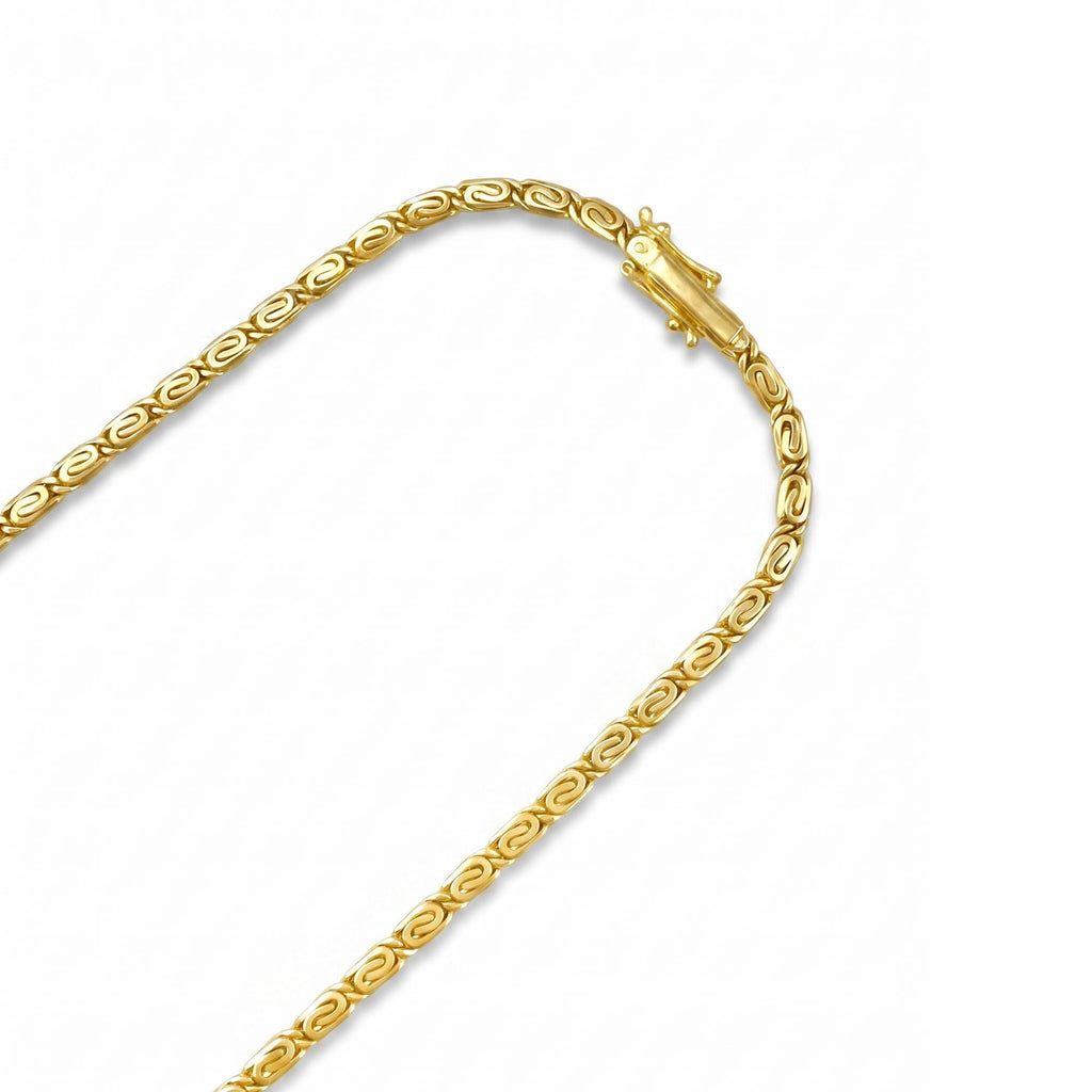 Cadena Scroll- Oro 18K