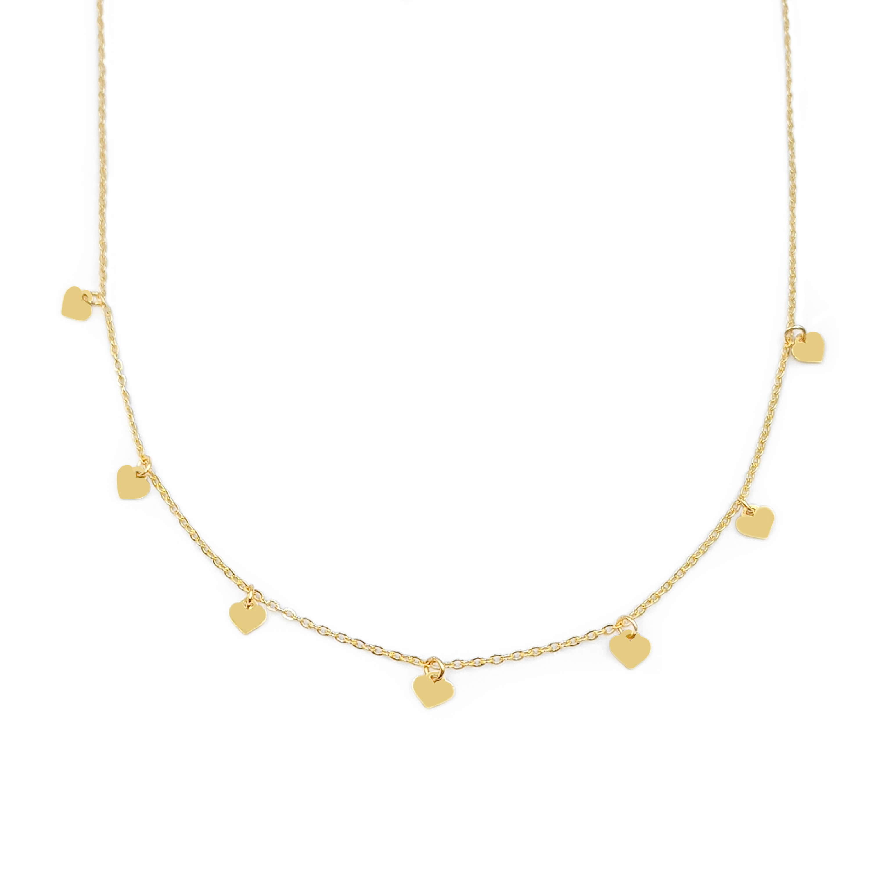 Collar Corazones - Oro 18K
