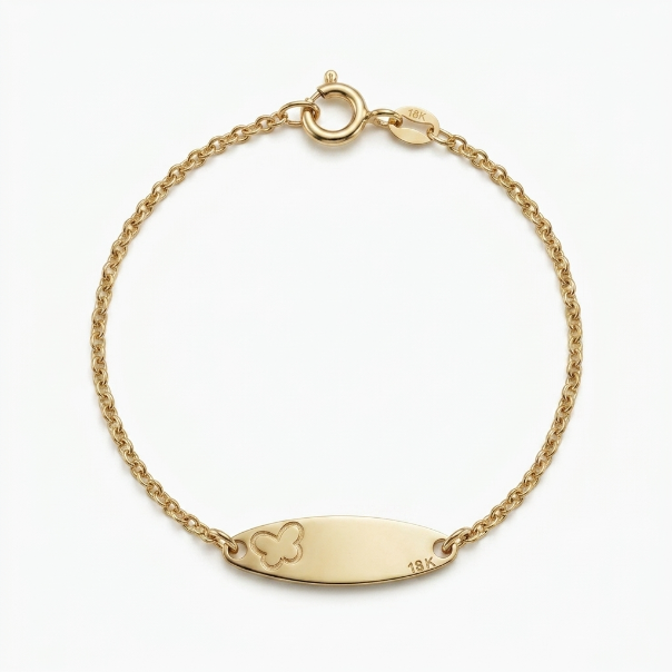 Esclava Kids Mariposa- Oro 18k