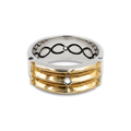 Anillo Atlante para caballero – Plata 950 / Oro 18K