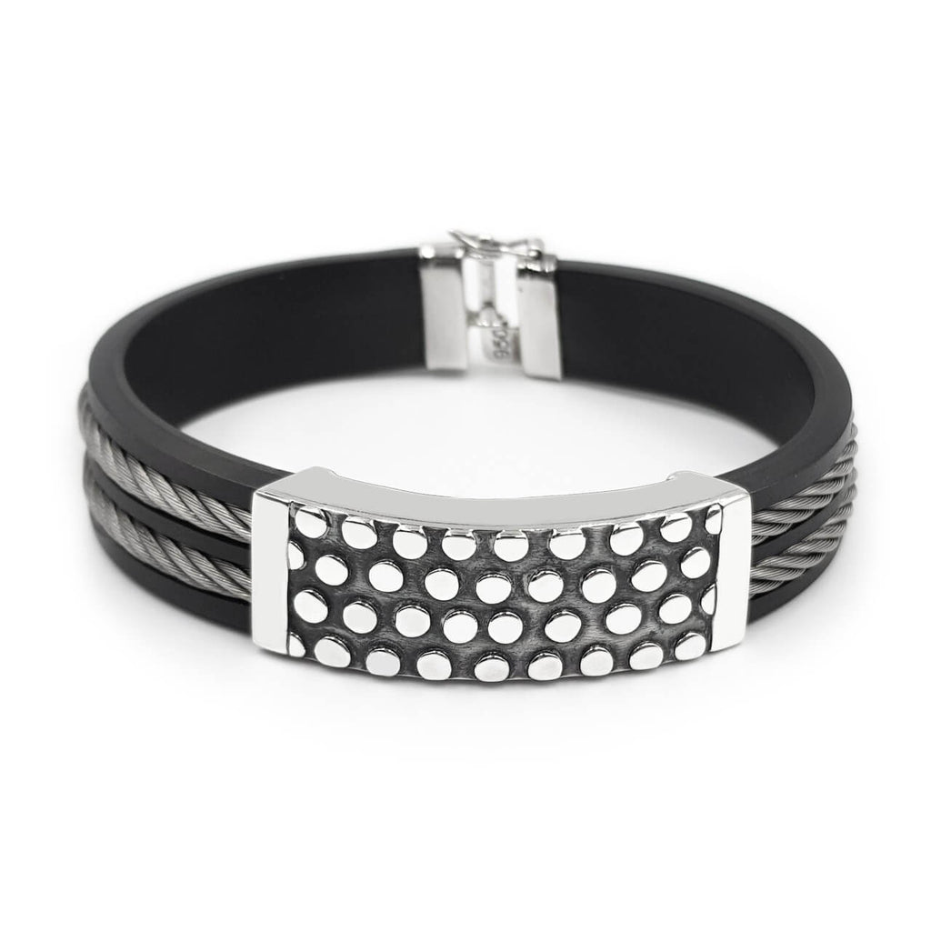 Pulsera de Caucho 1 - Plata 925/950