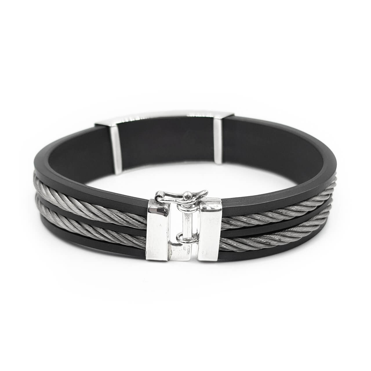 Pulsera de Caucho 1 - Plata 925/950
