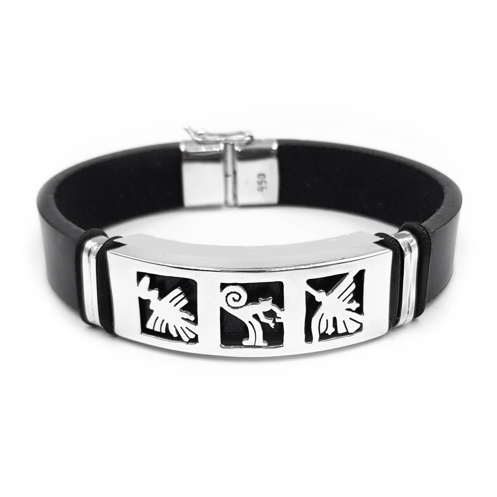 Pulsera de Cuero 2 - Plata 925/950