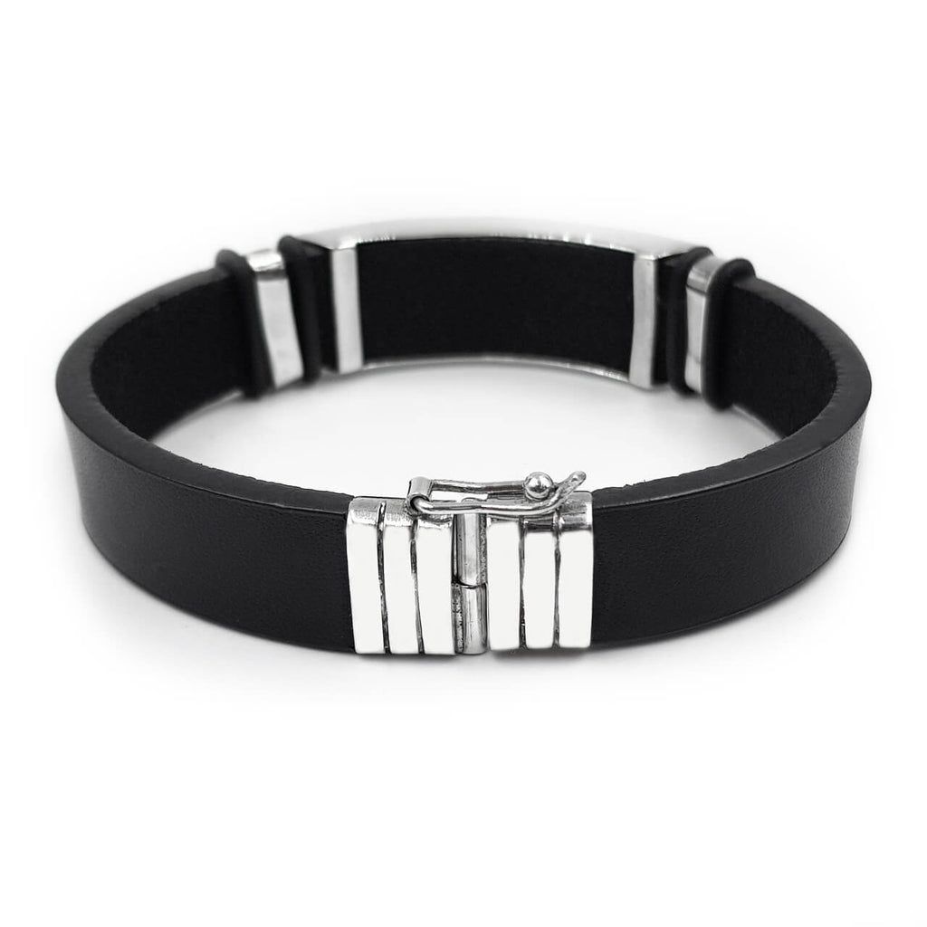 Pulsera de Cuero 2 - Plata 925/950