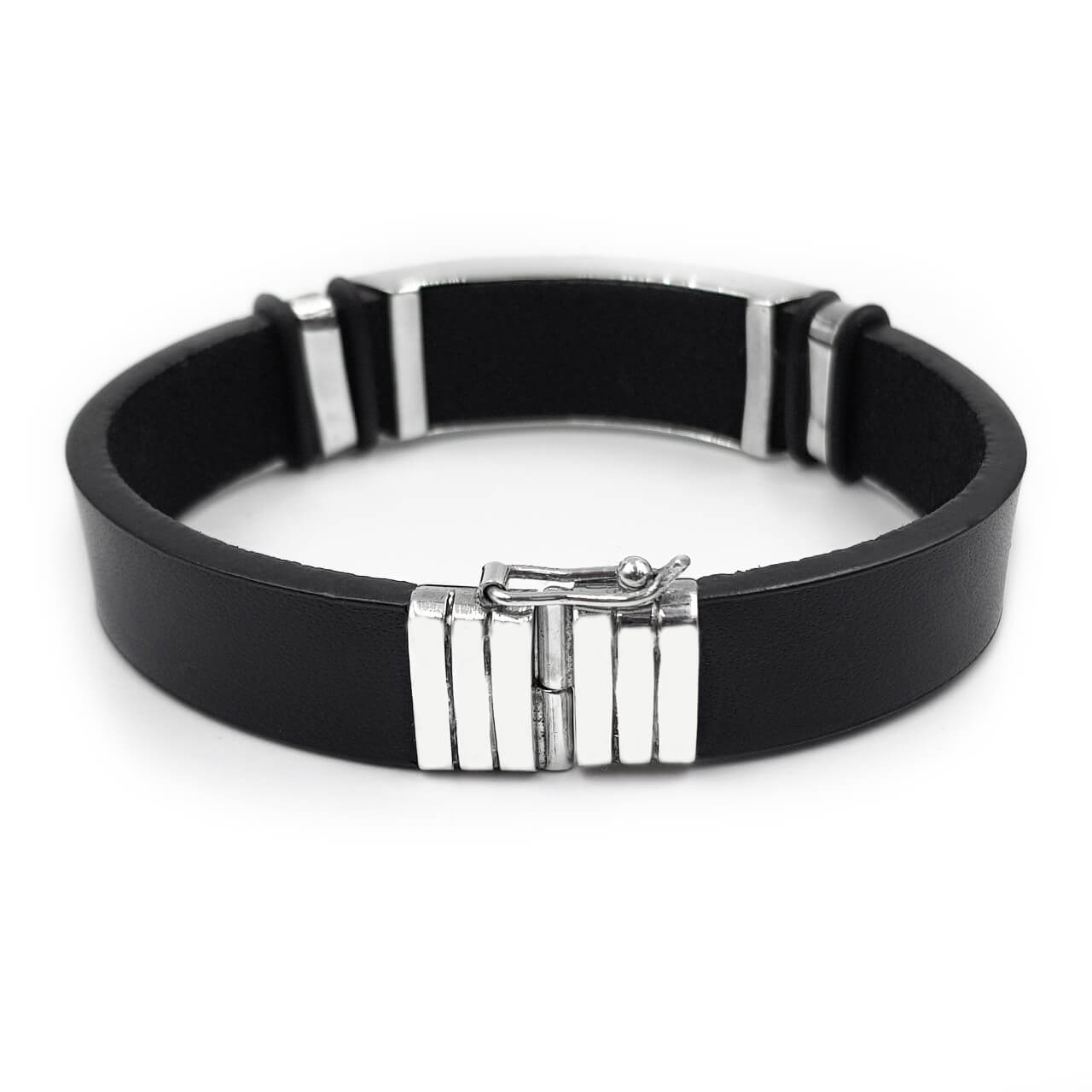 Pulsera de Cuero 2 - Plata 925/950