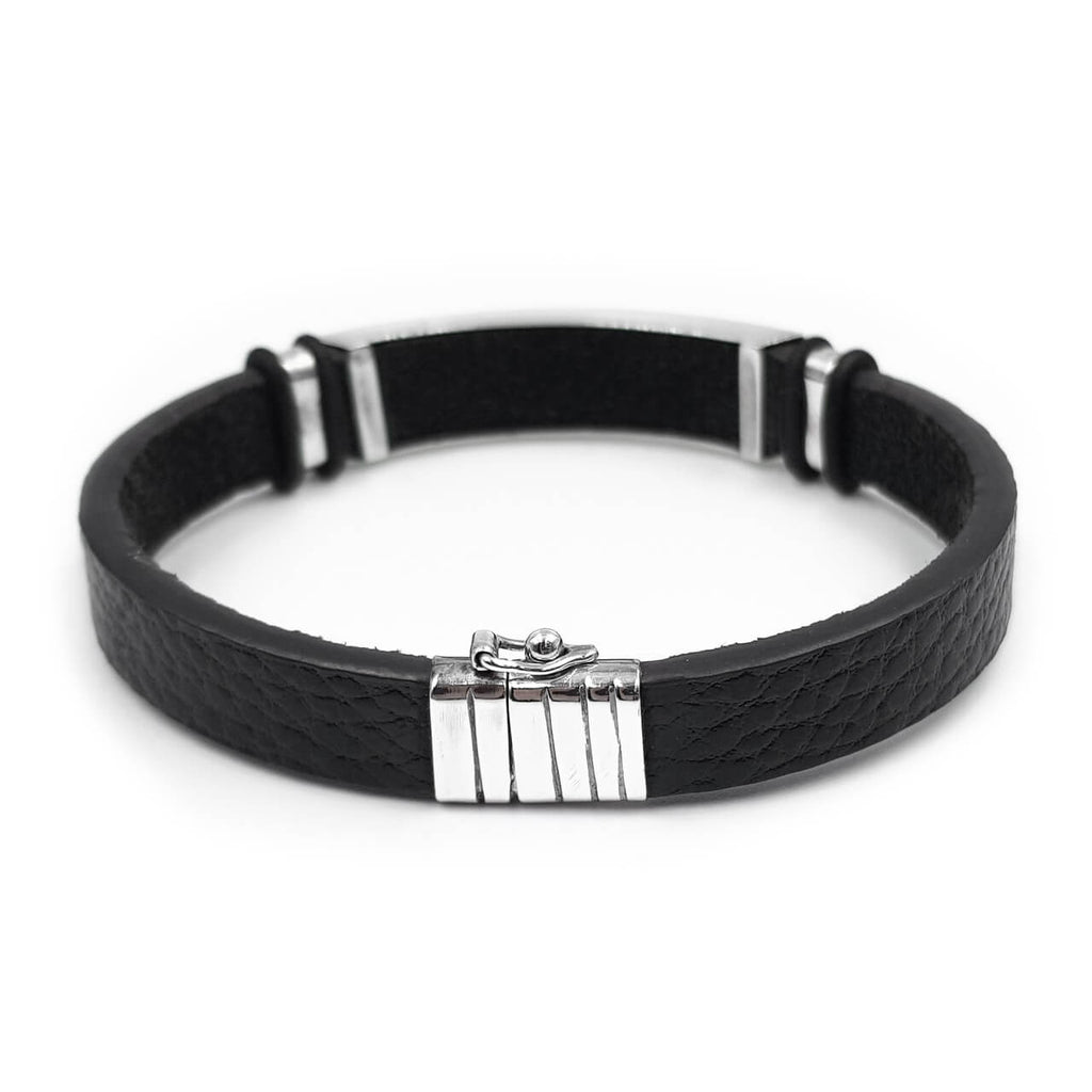 Pulsera de Cuero 3 - Plata 925/950