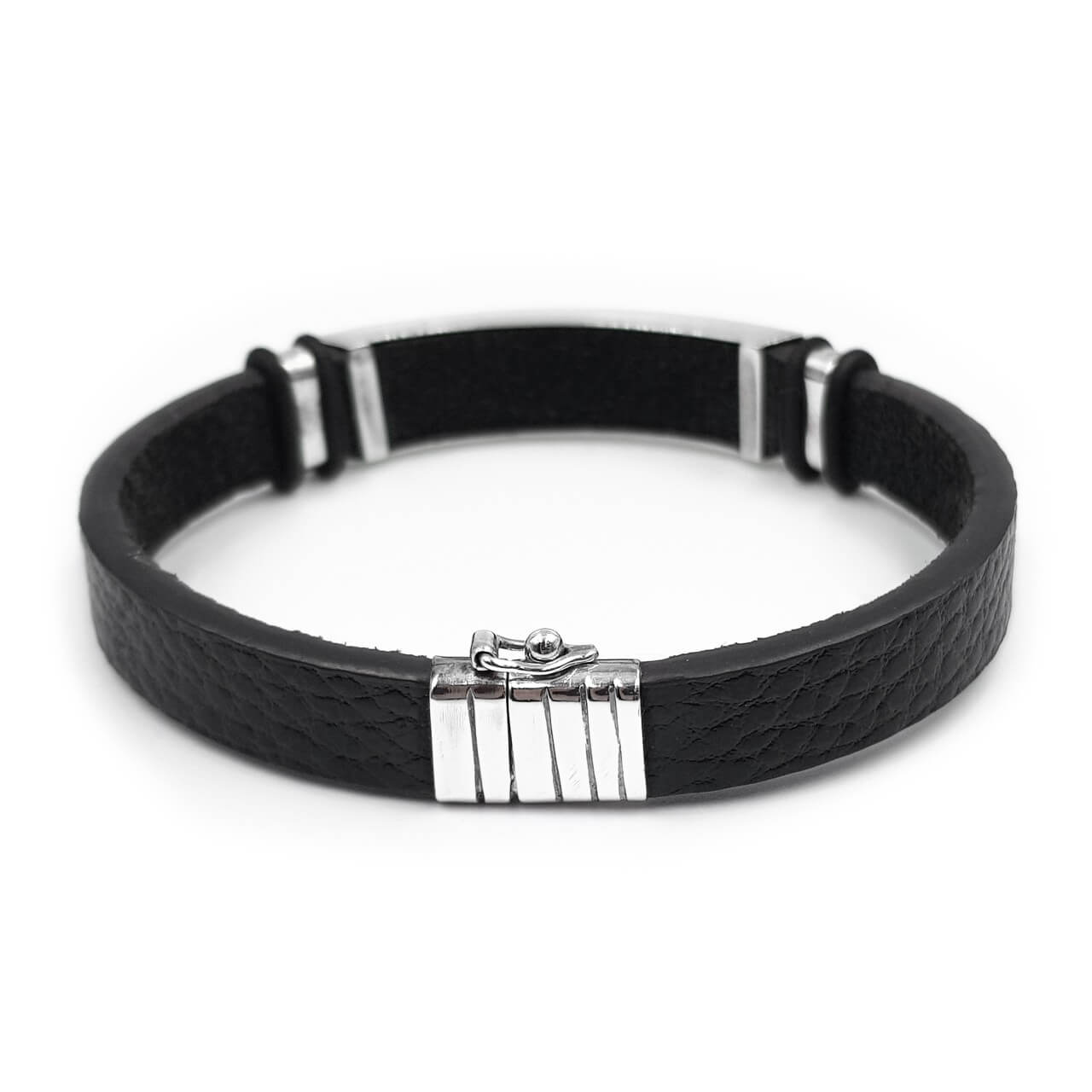 Pulsera de Cuero 3 - Plata 925/950