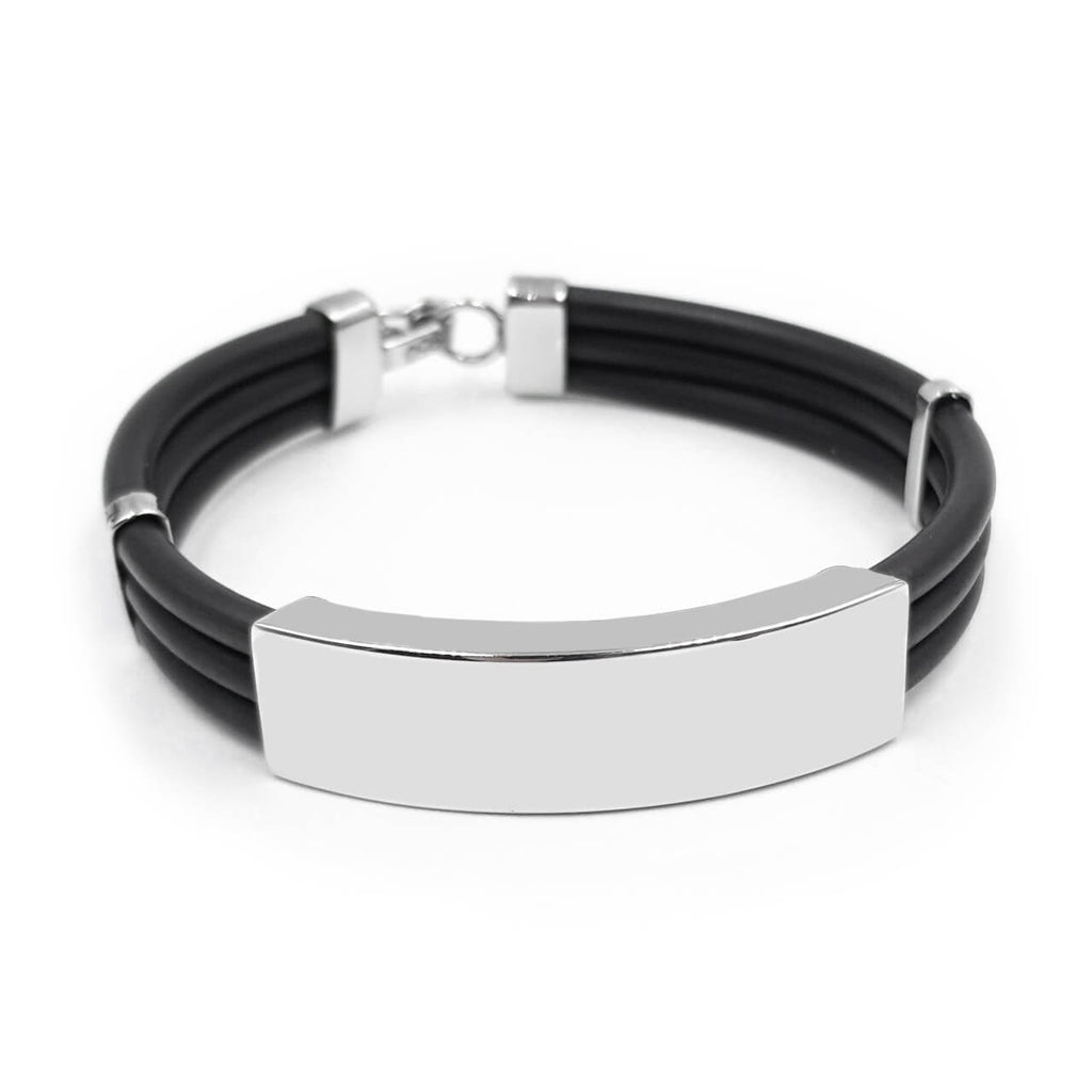 Pulsera de Caucho 2 - Plata 925/950
