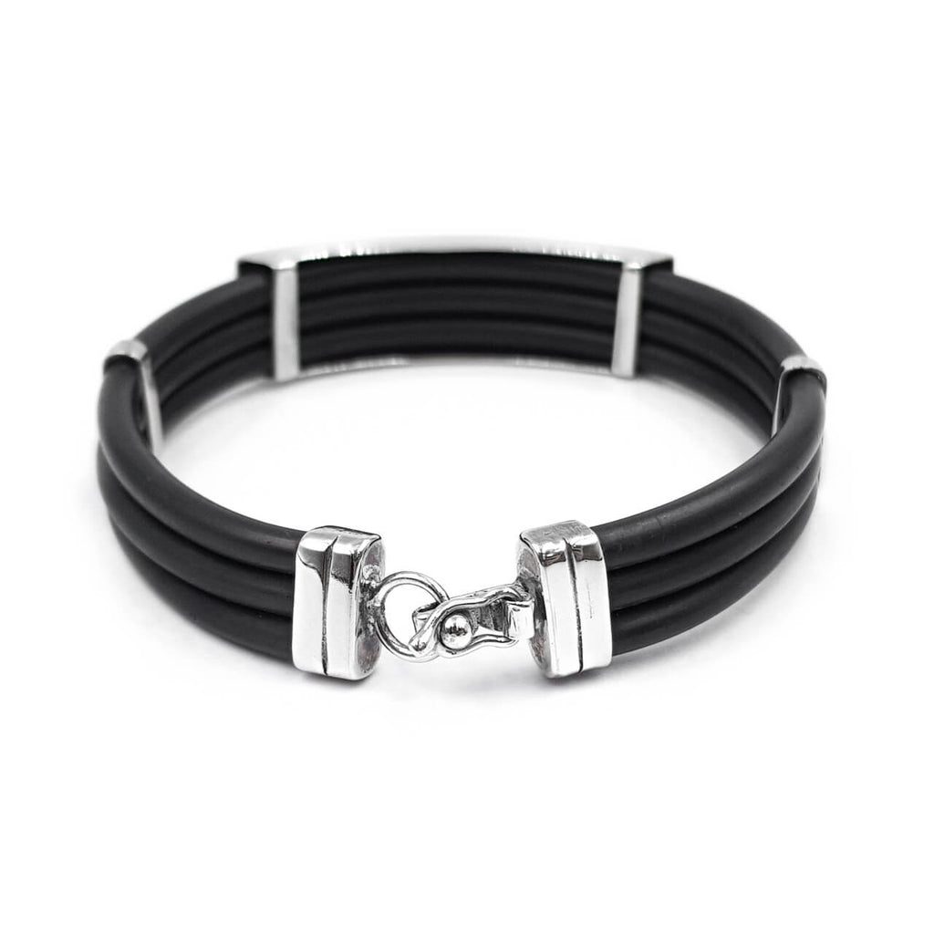 Pulsera de Caucho 2 - Plata 925/950