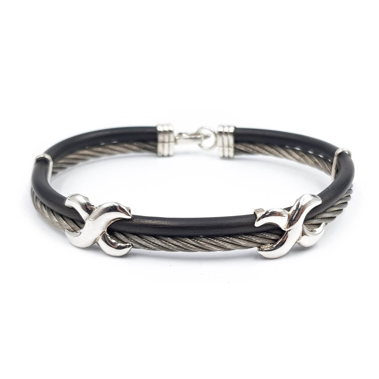 Pulsera de Caucho 3 - Plata 925/950