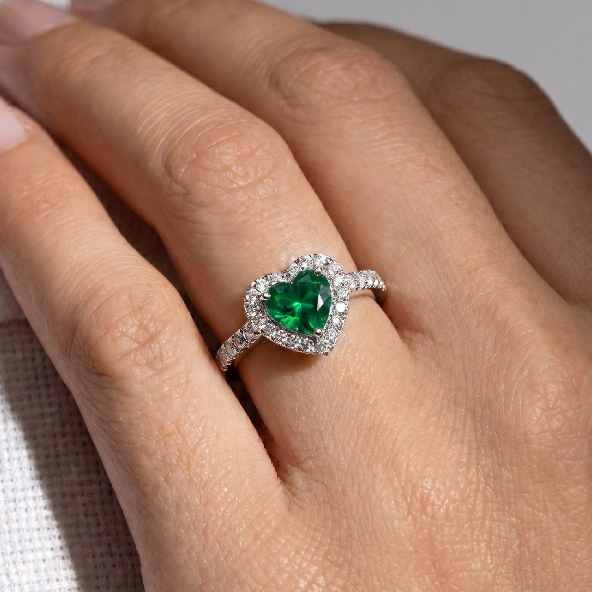 Anillo Emerald Love - Plata 950/925