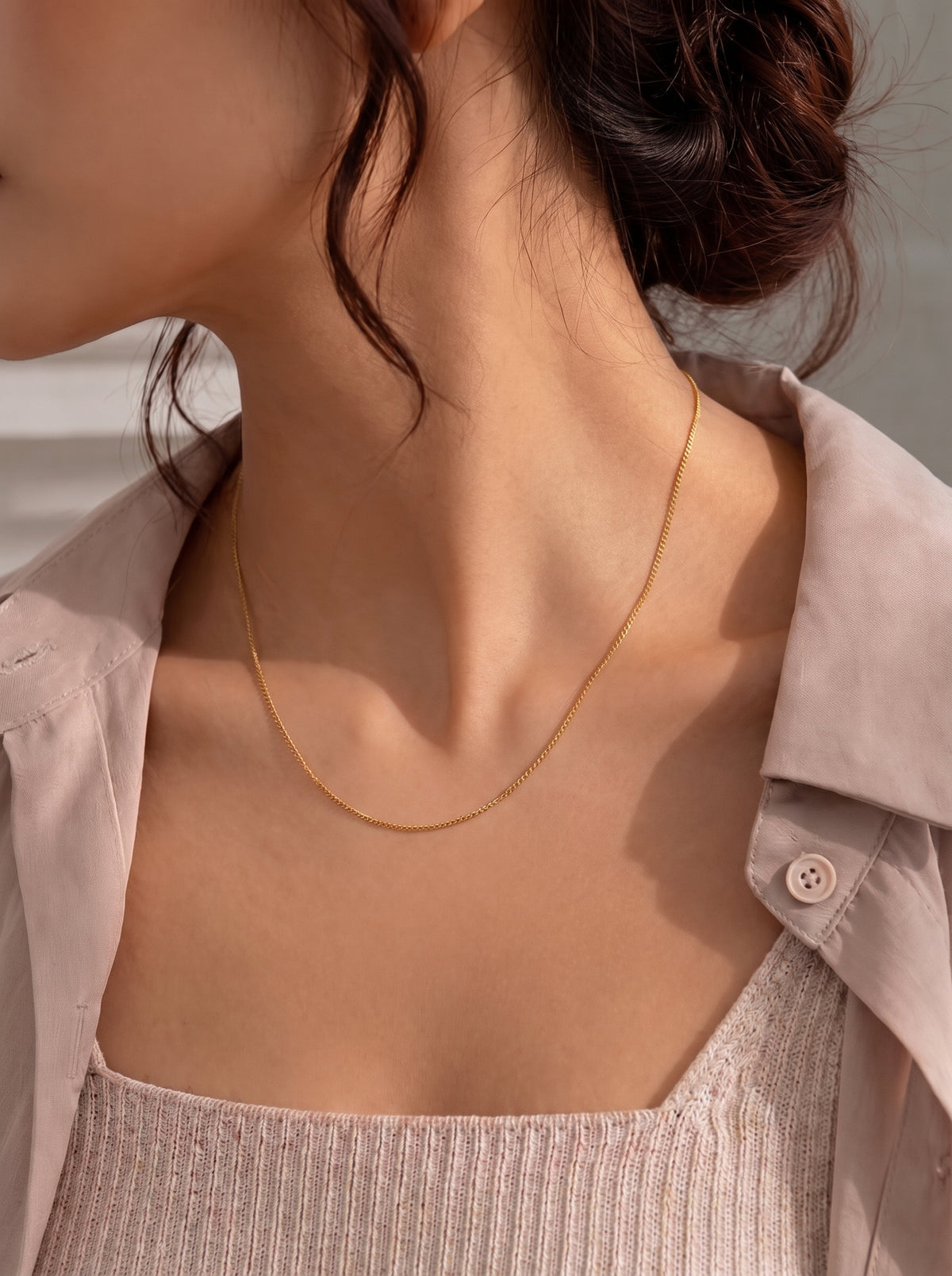 Cadena Panzer Slim - Oro 18K