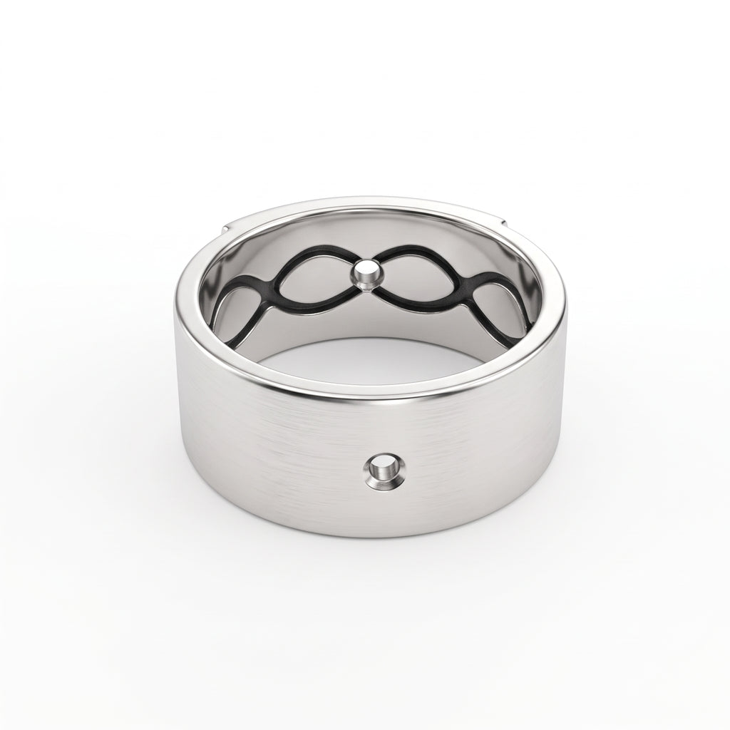 Anillo Atlante para caballero – Plata 950 / Oro 18K