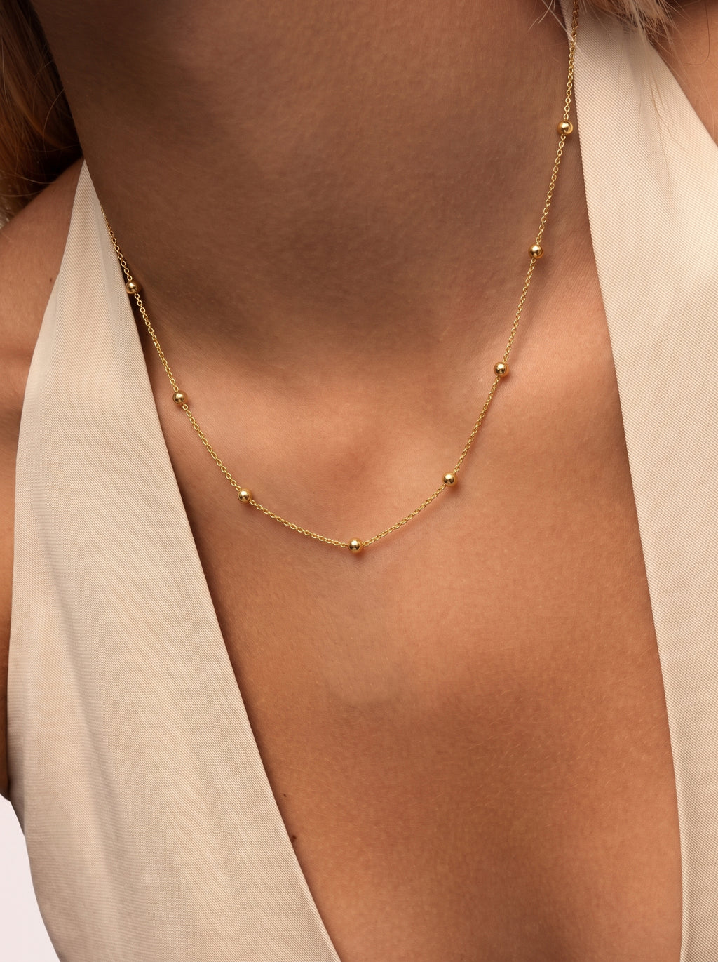 Cadena Esferas  - Oro 18K