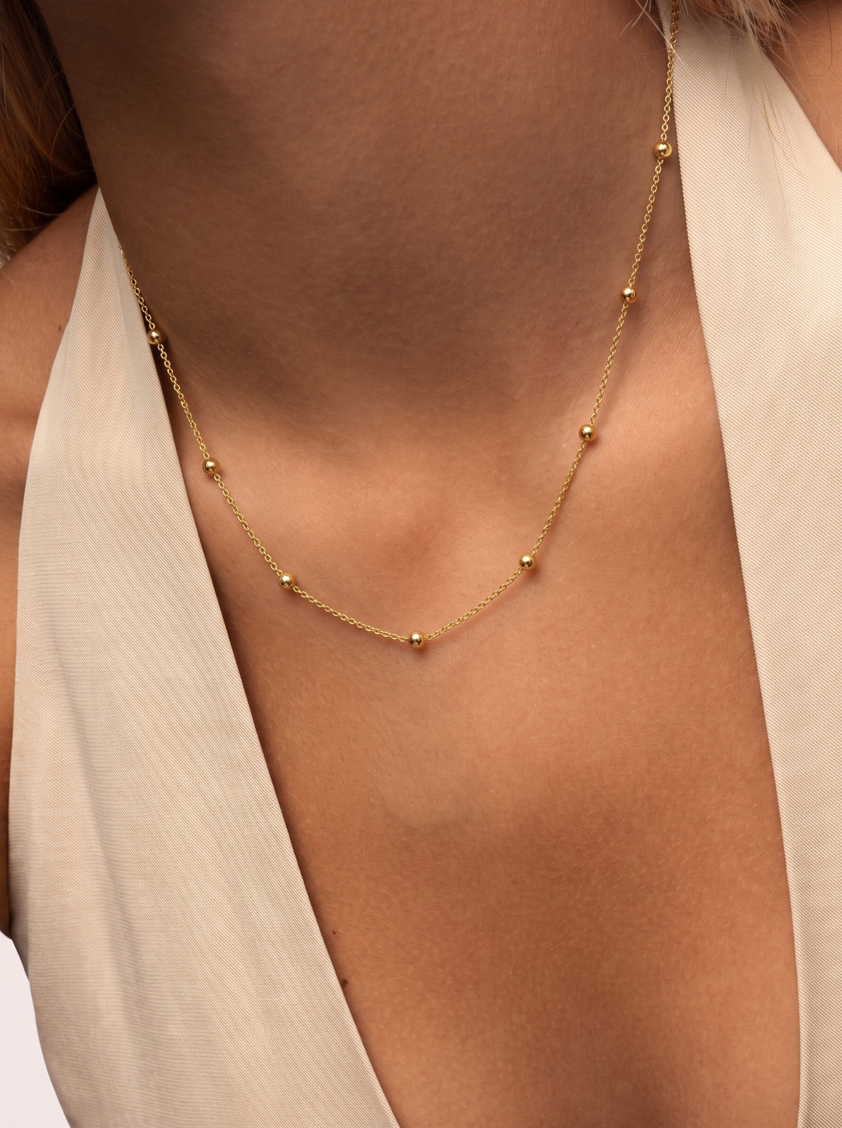 Cadena Esferas  - Oro 18K