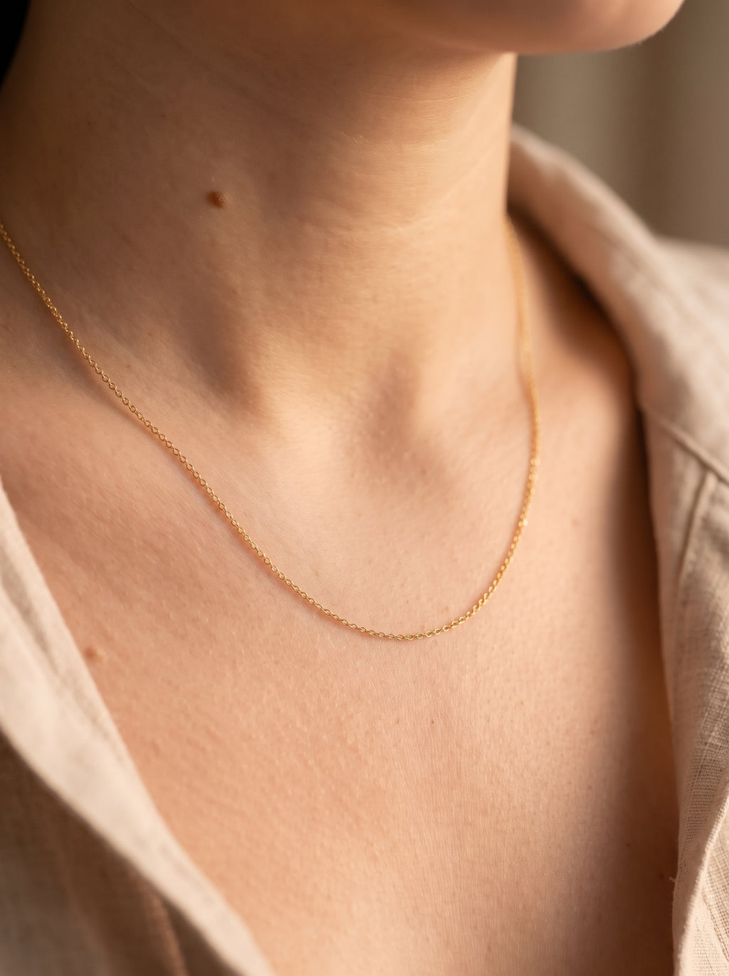 Cadena Martillada light - Oro 18K