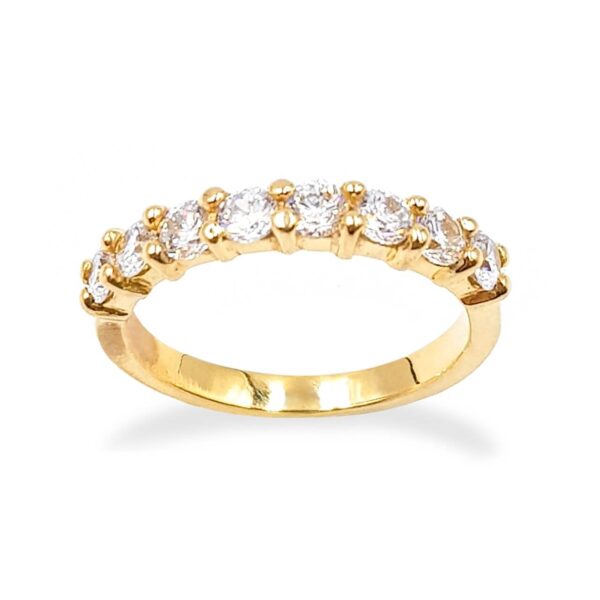 Anillo Medio Riviere – Oro 18K