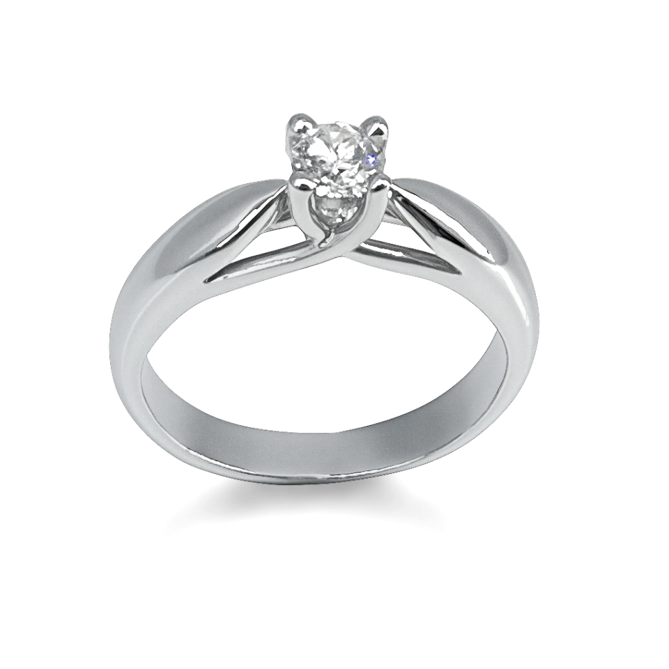 Anillo De Compromiso Diamanti - Oro Blanco 18k