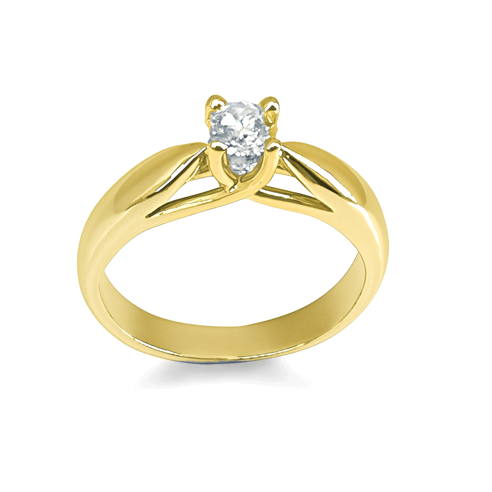 Anillo De Compromiso Diamanti - Oro 18k