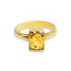 Anillo Gema Natural Topacio – Oro 18K