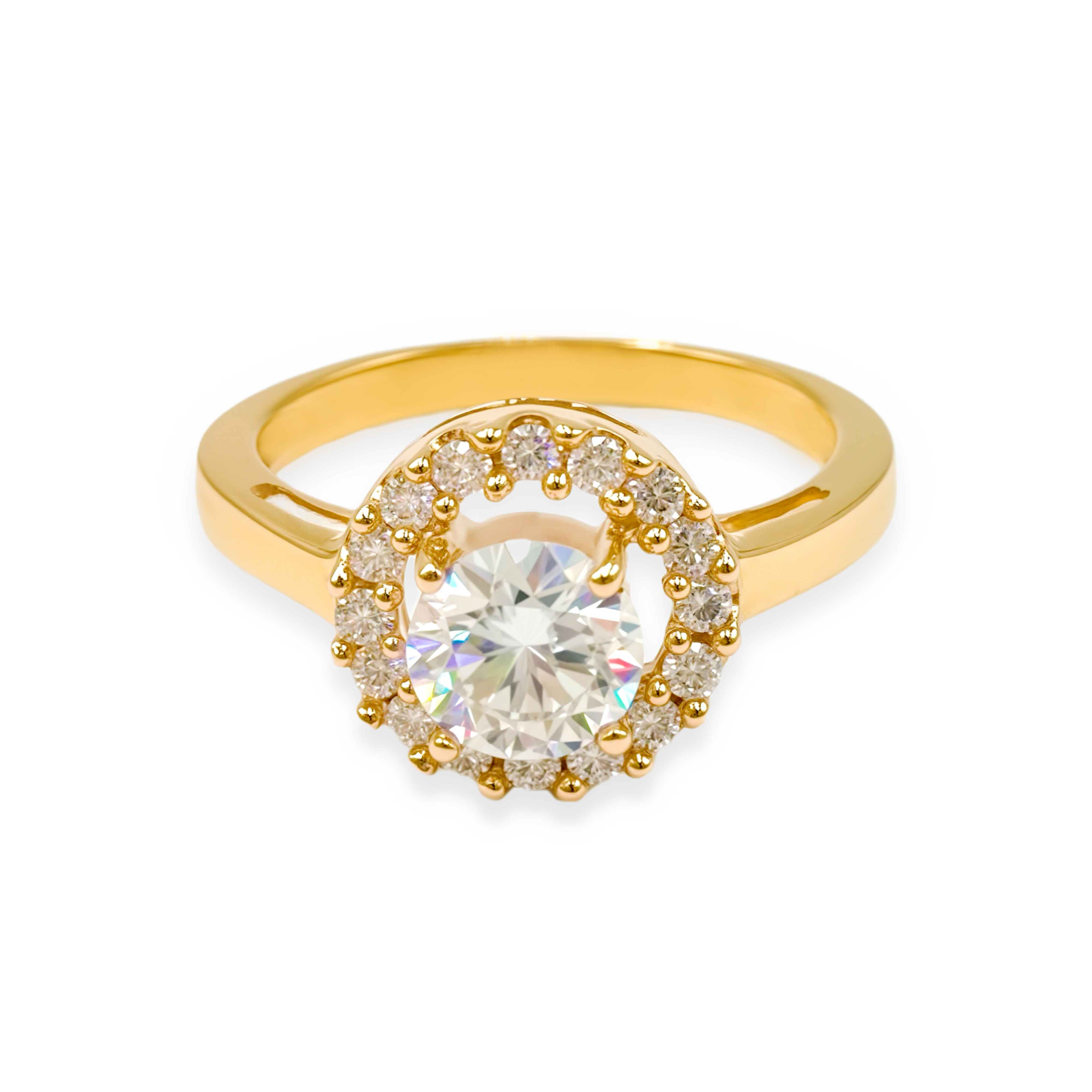 Anillo Halo - Oro 18k