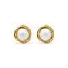 Aretes Perla Nido – Oro 18k
