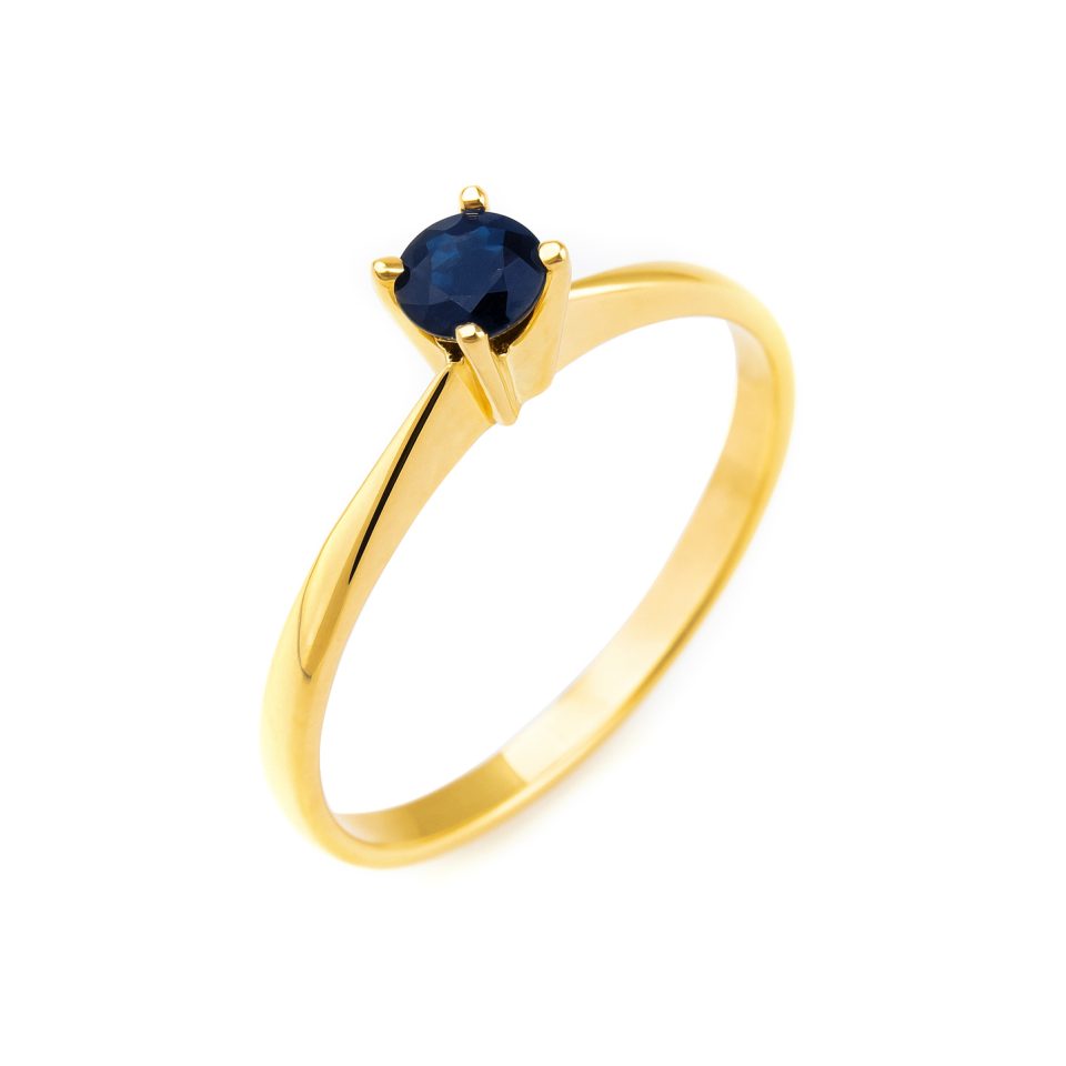 Anillo de Compromiso Zafiro- Oro 18K