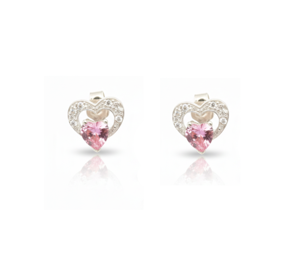 Aretes Promesa Rosa-Plata 950