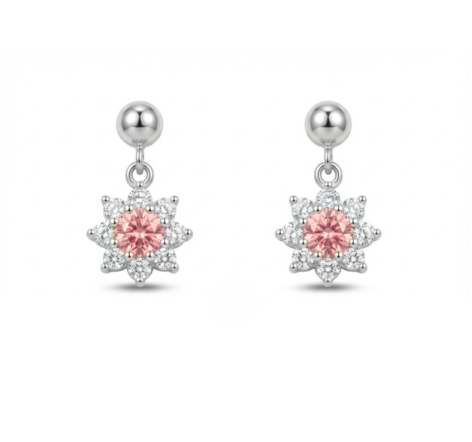 Aretes Flor de Loto-Plata 950