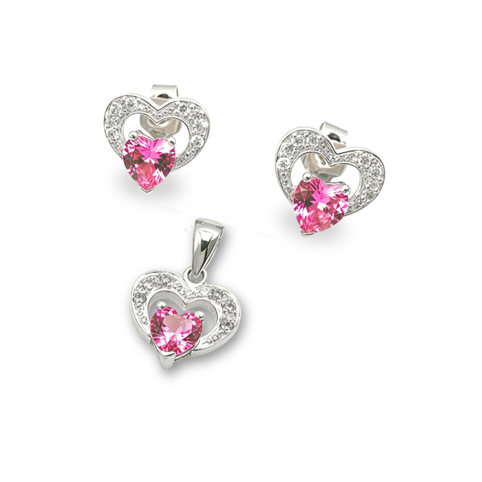 Set Promesa Rosa - Plata 950