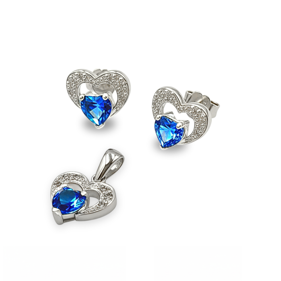 Set Promesa Azul - Plata 950