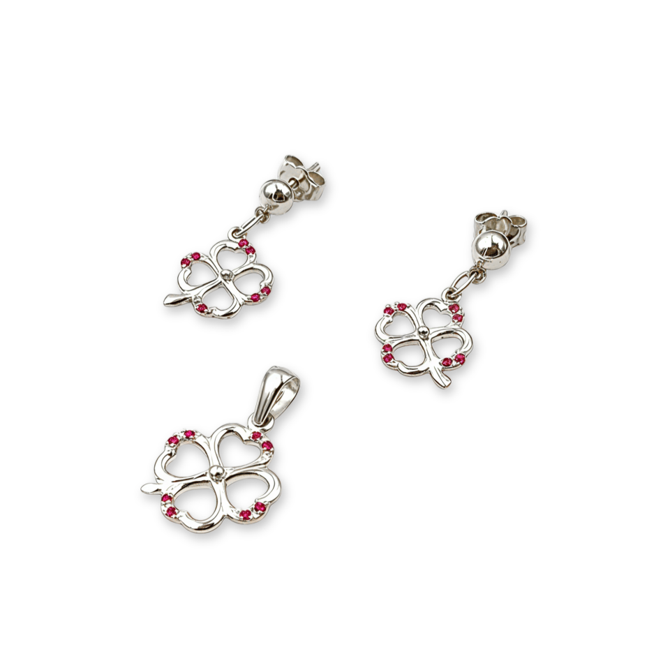 Set Amuleto Carmesí - Plata 950