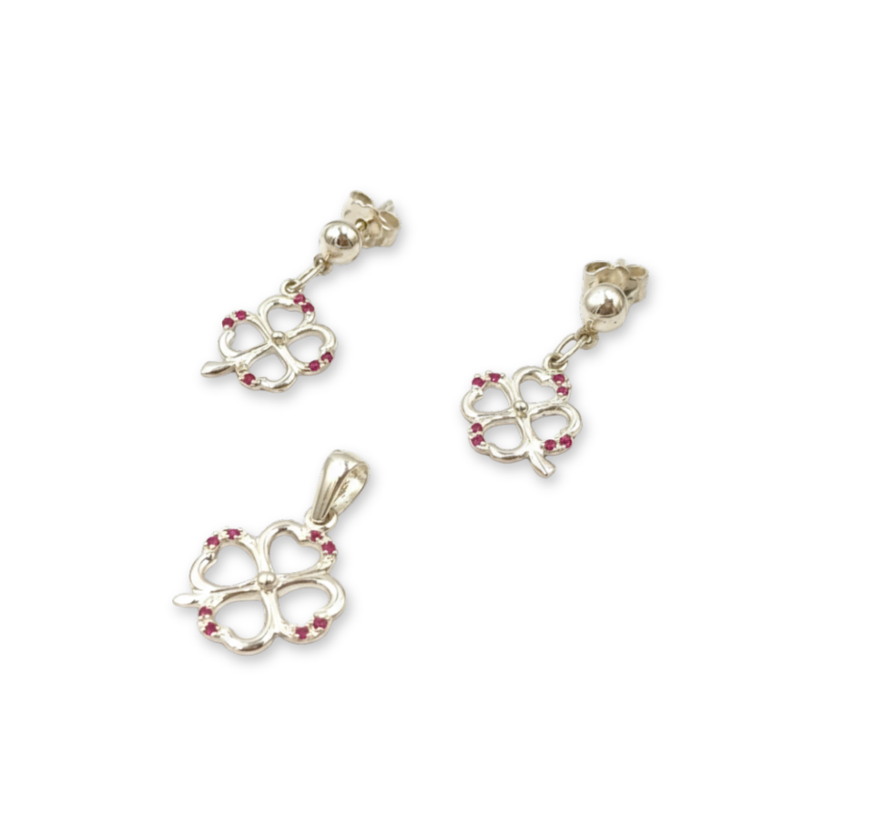 Set Amuleto Carmesí - Plata 950