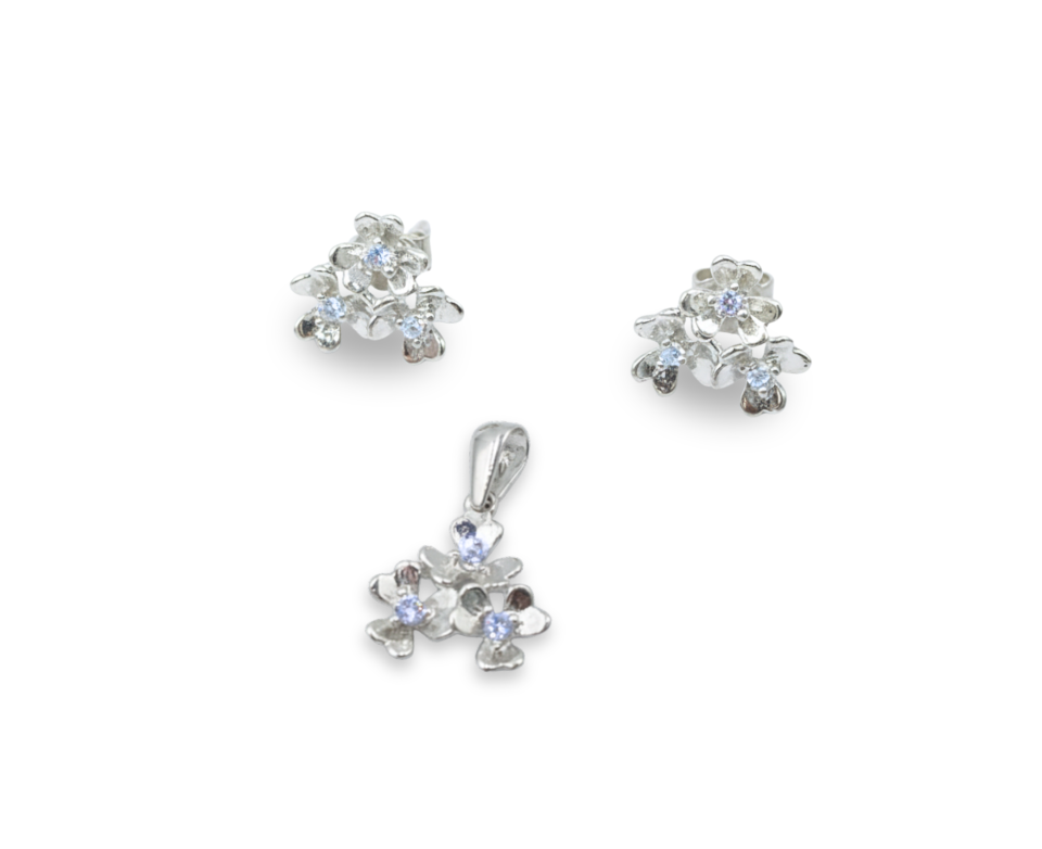 Set Flores de Invierno - Plata 950